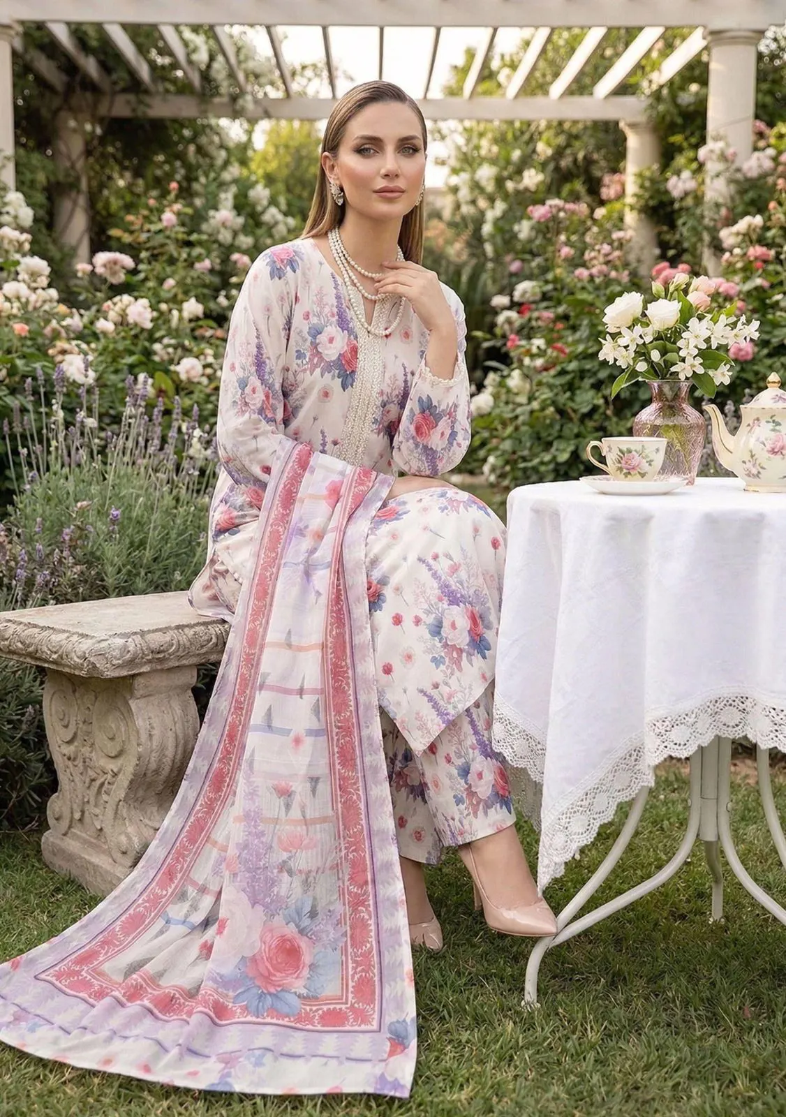 Vintage Rose Ivory Suite