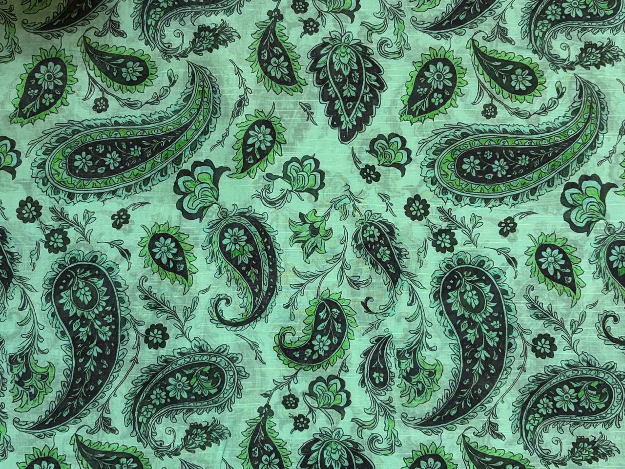 Mint Sage Traditional Paisley Lawn